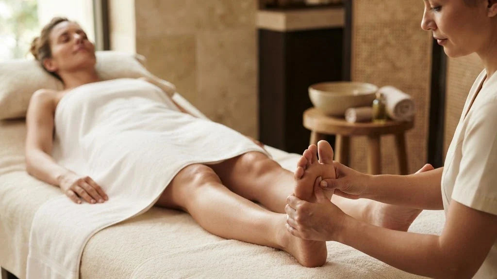 Massage des pieds en cabinet, reflexologie plantaire - Le Bon Massage