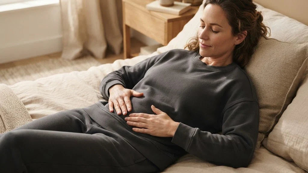 Personne pratiquant un massage du ventre tous les jours en detente - Le Bon Massage