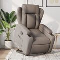 Fauteuil Inclinable De Massage Électrique Tissu Taupe