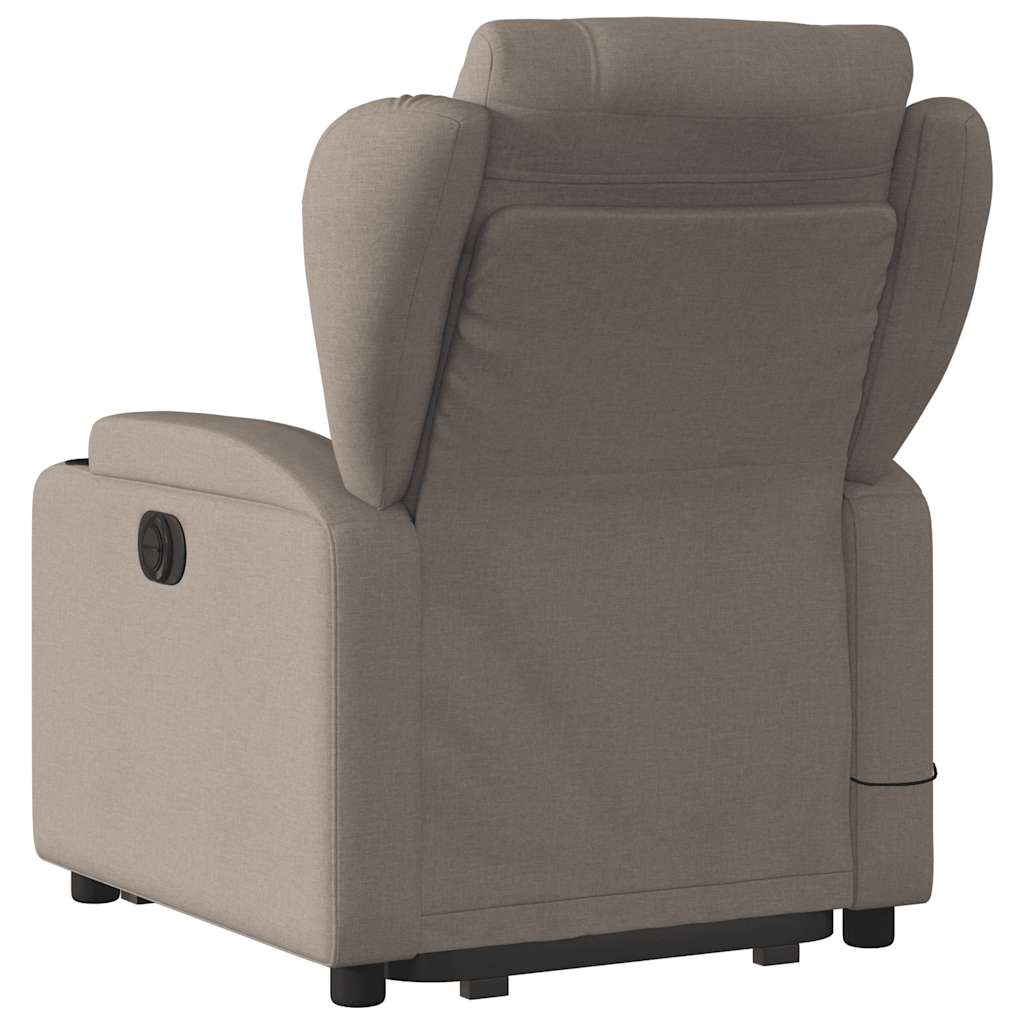 Fauteuil Inclinable De Massage Électrique Tissu Taupe