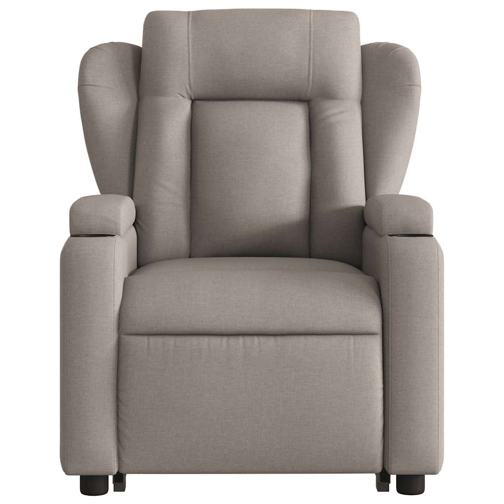 Fauteuil Inclinable De Massage Électrique Tissu Taupe