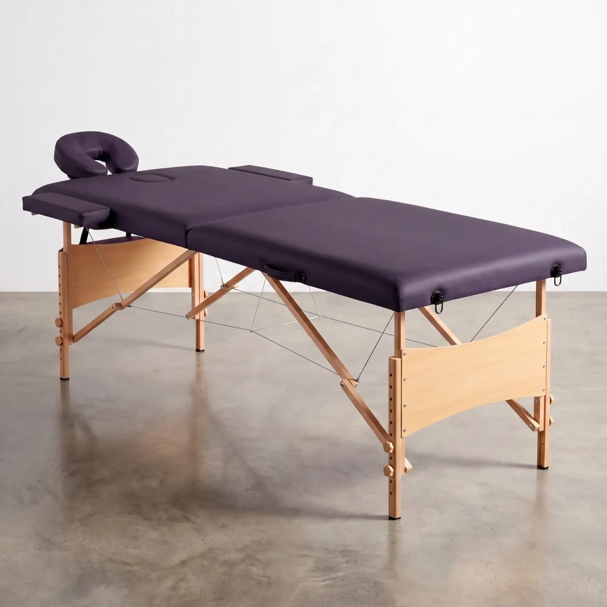 Table de massage pliante 2 zones bois naturel