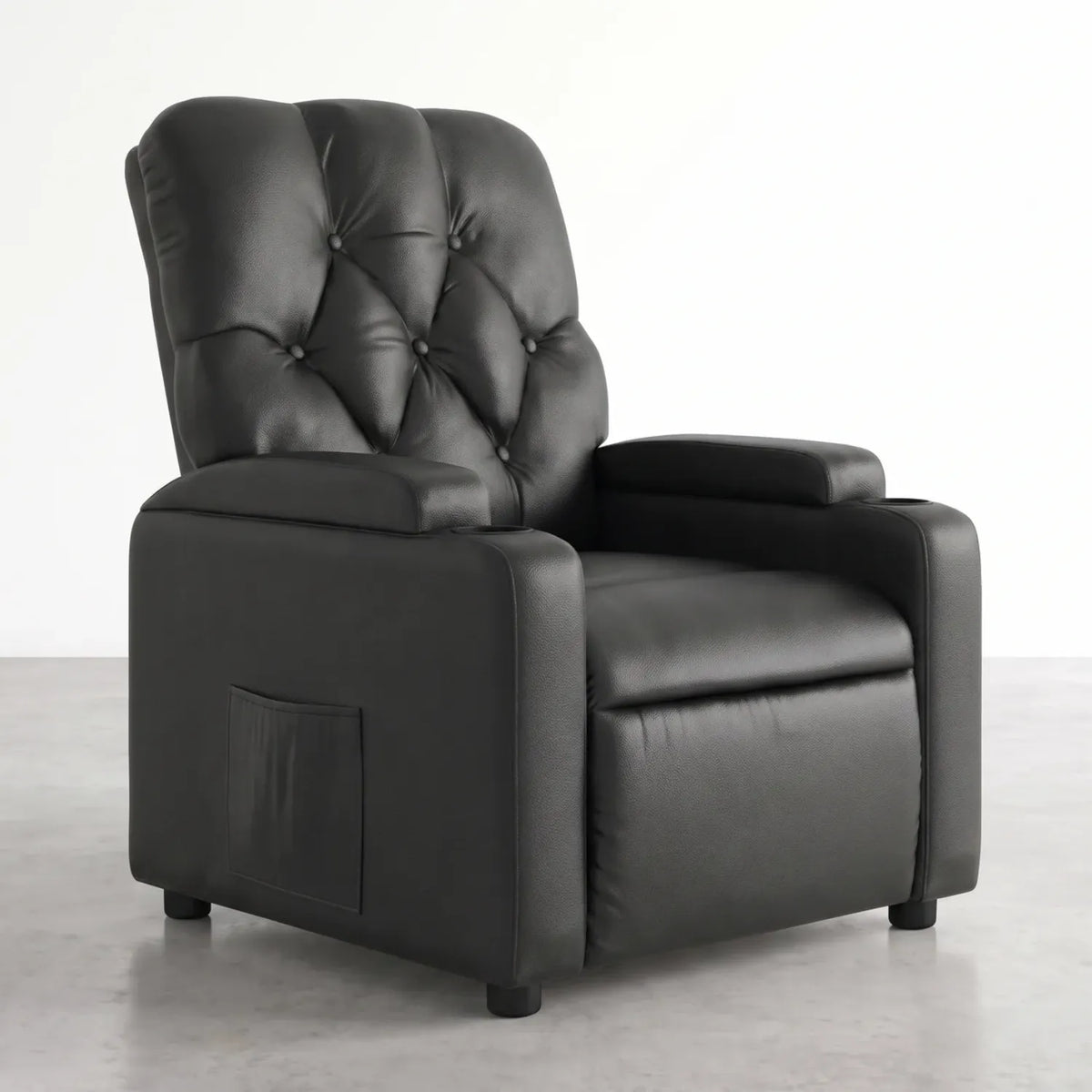 Fauteuil massant électrique inclinable en similicuir