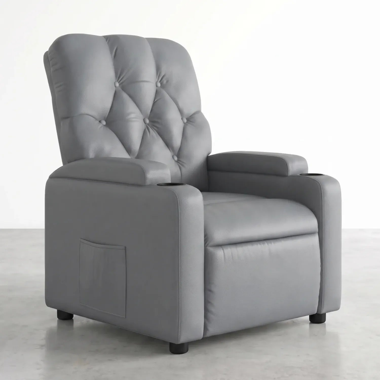 Fauteuil massant électrique inclinable en similicuir