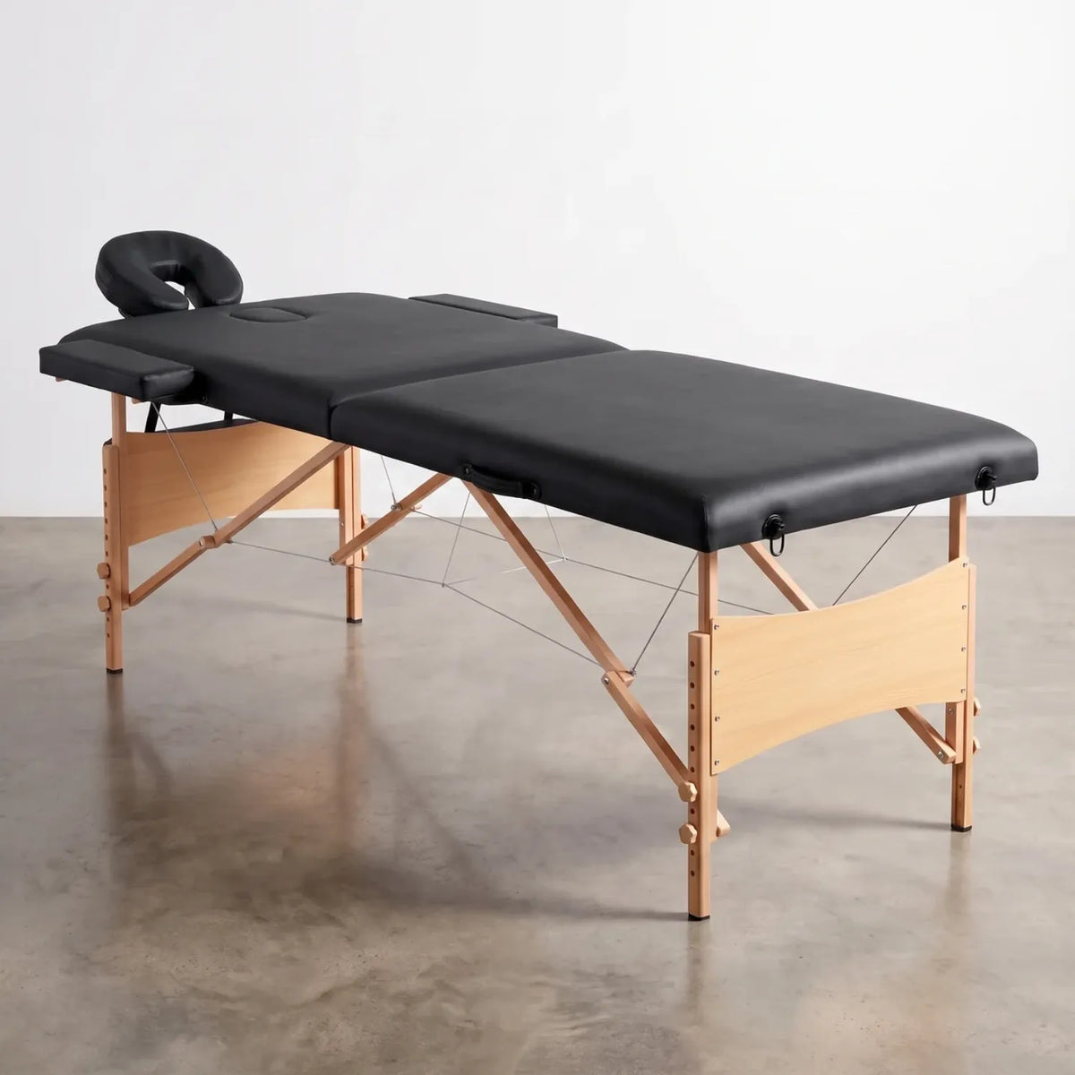 Table de massage pliante 2 zones bois naturel