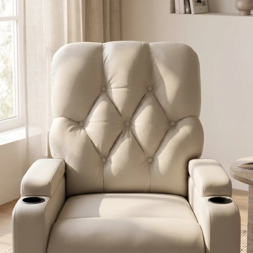 Fauteuil massant électrique inclinable en similicuir