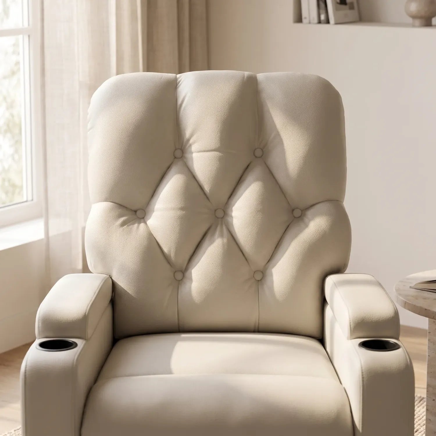 Fauteuil massant électrique inclinable en similicuir