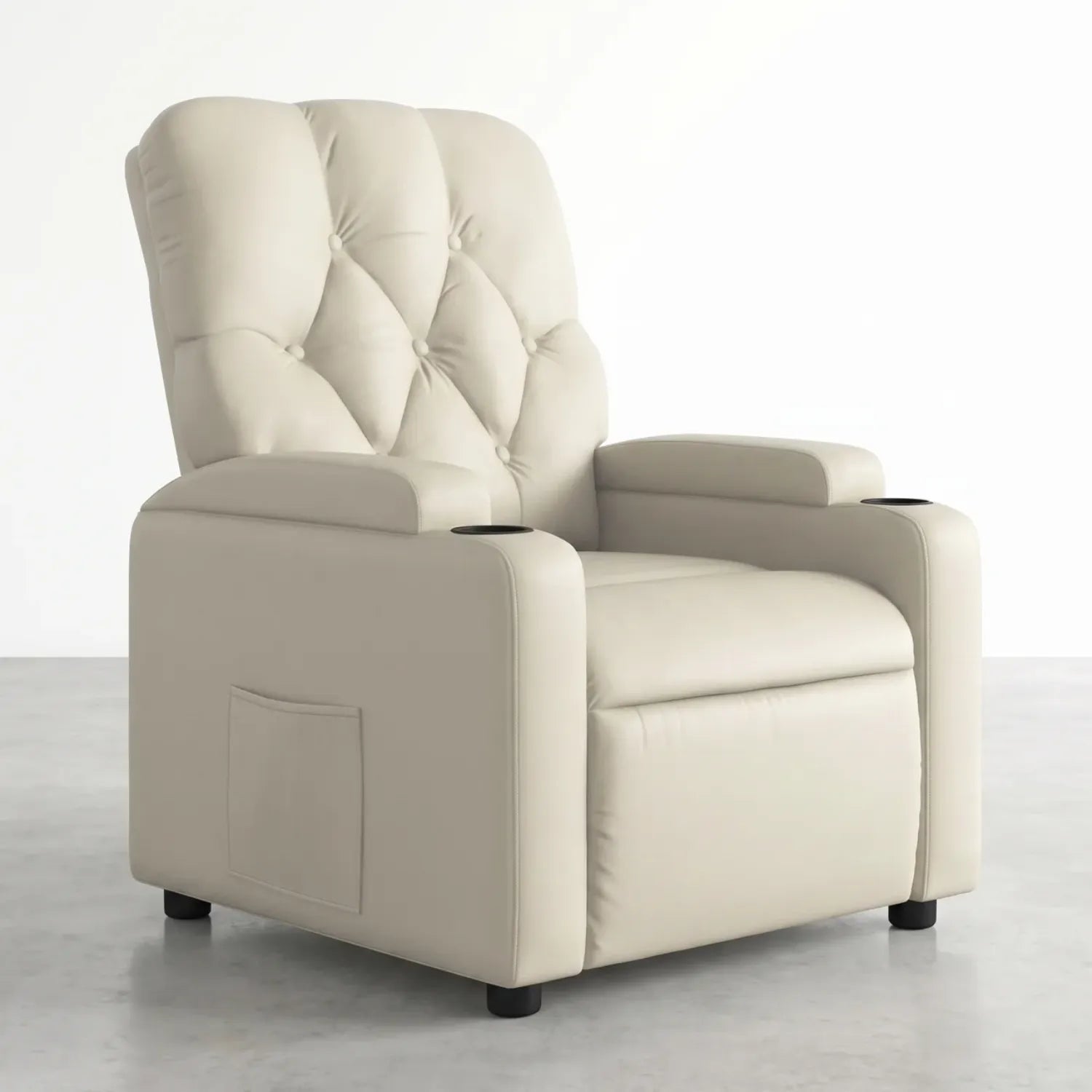 Fauteuil massant électrique inclinable en similicuir