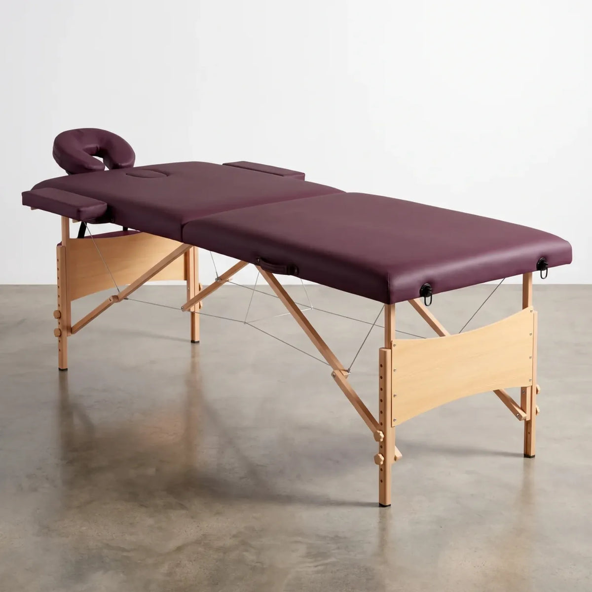Table de massage pliante 2 zones bois naturel