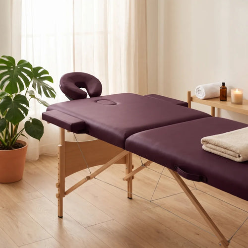 Table de massage pliante 2 zones bois naturel