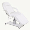 Table de massage fixe blanc fond blanc