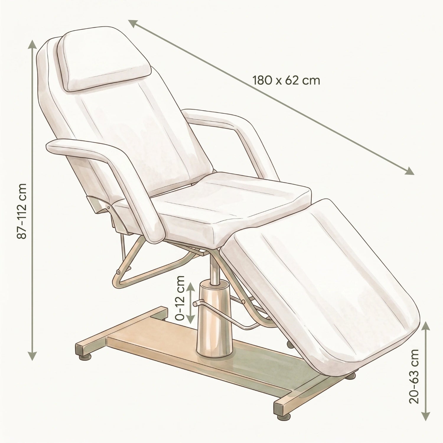 Table de massage fixe descriptif technique