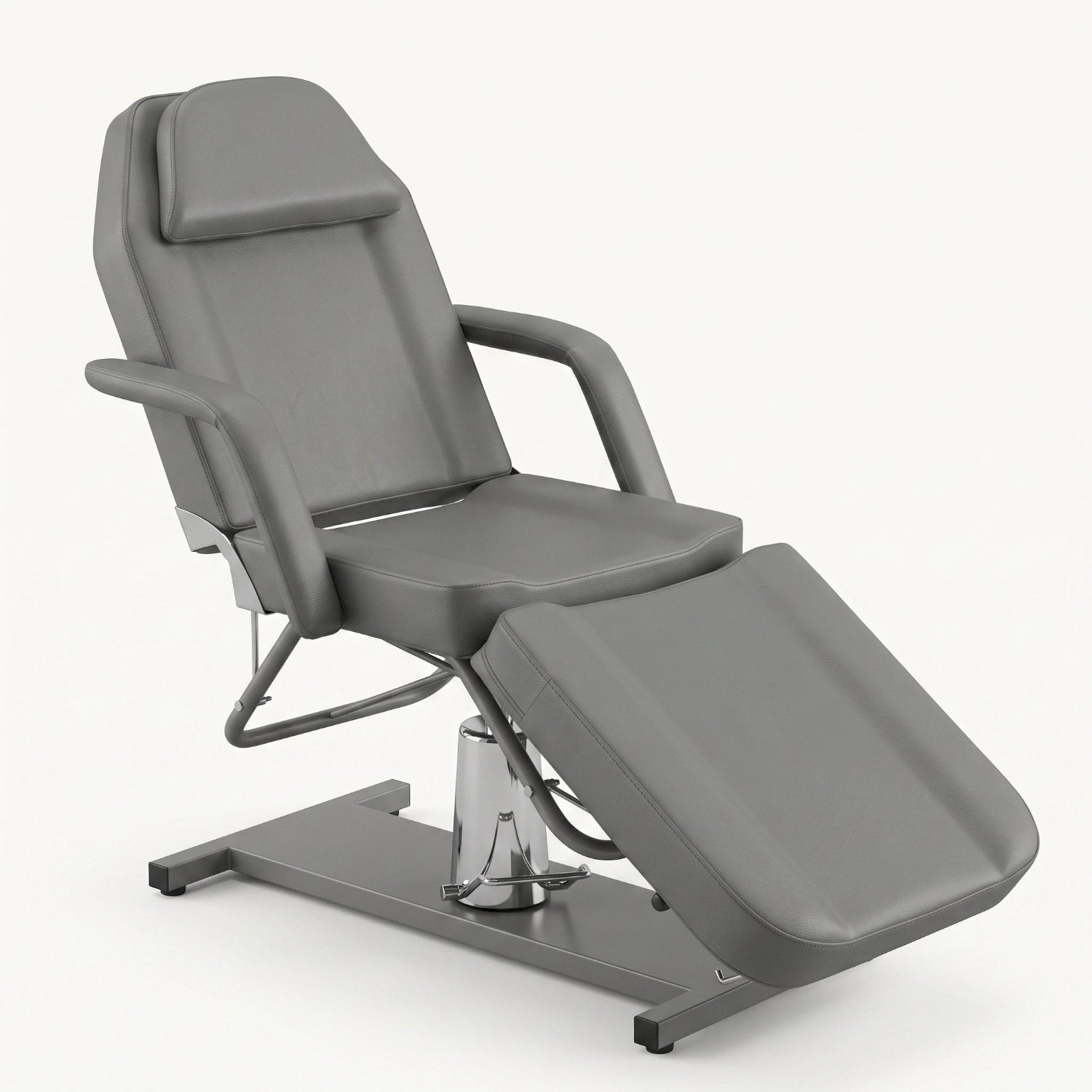 Table de massage fixe fond blanc variante gris