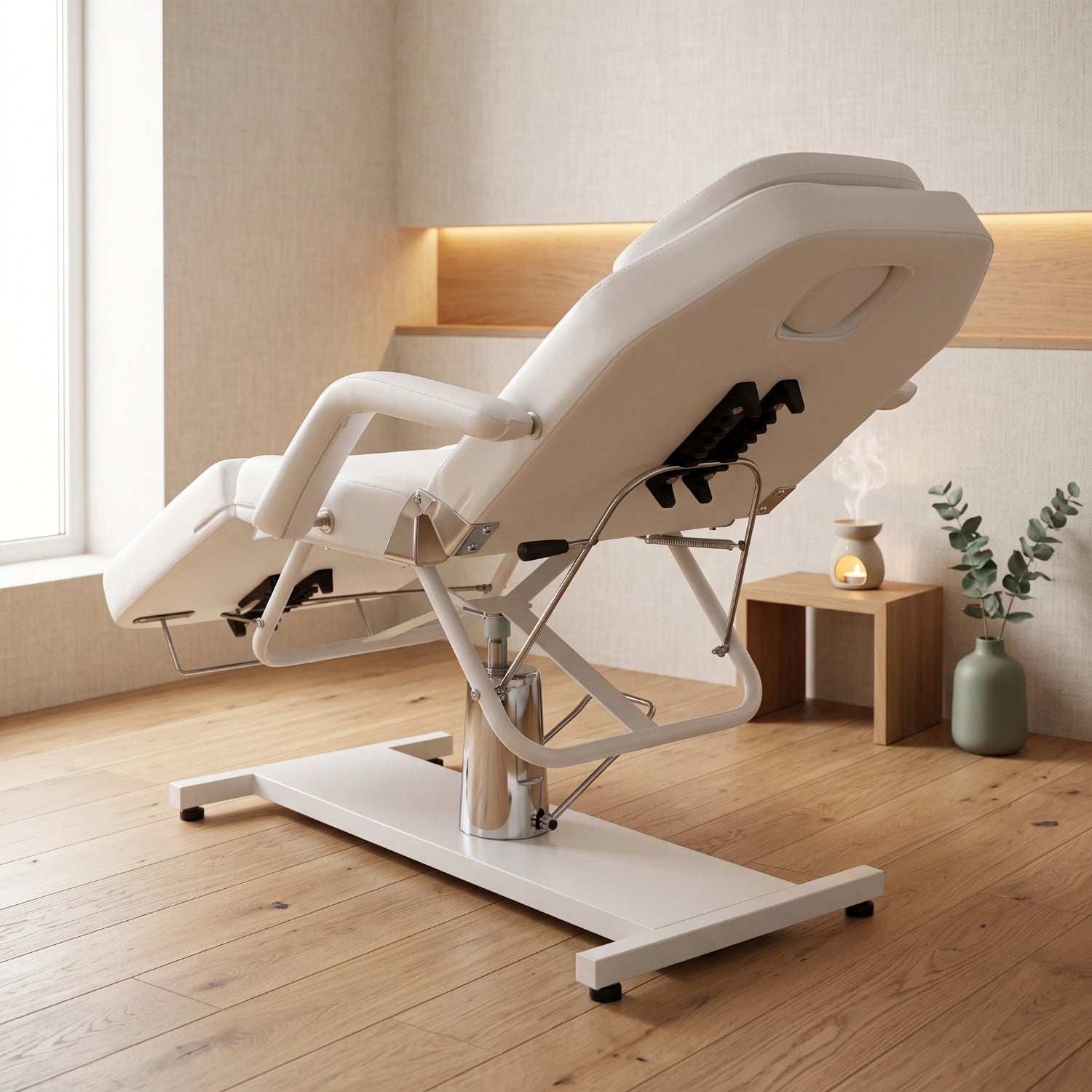 Table de massage fixe fond cabinet vue arriere