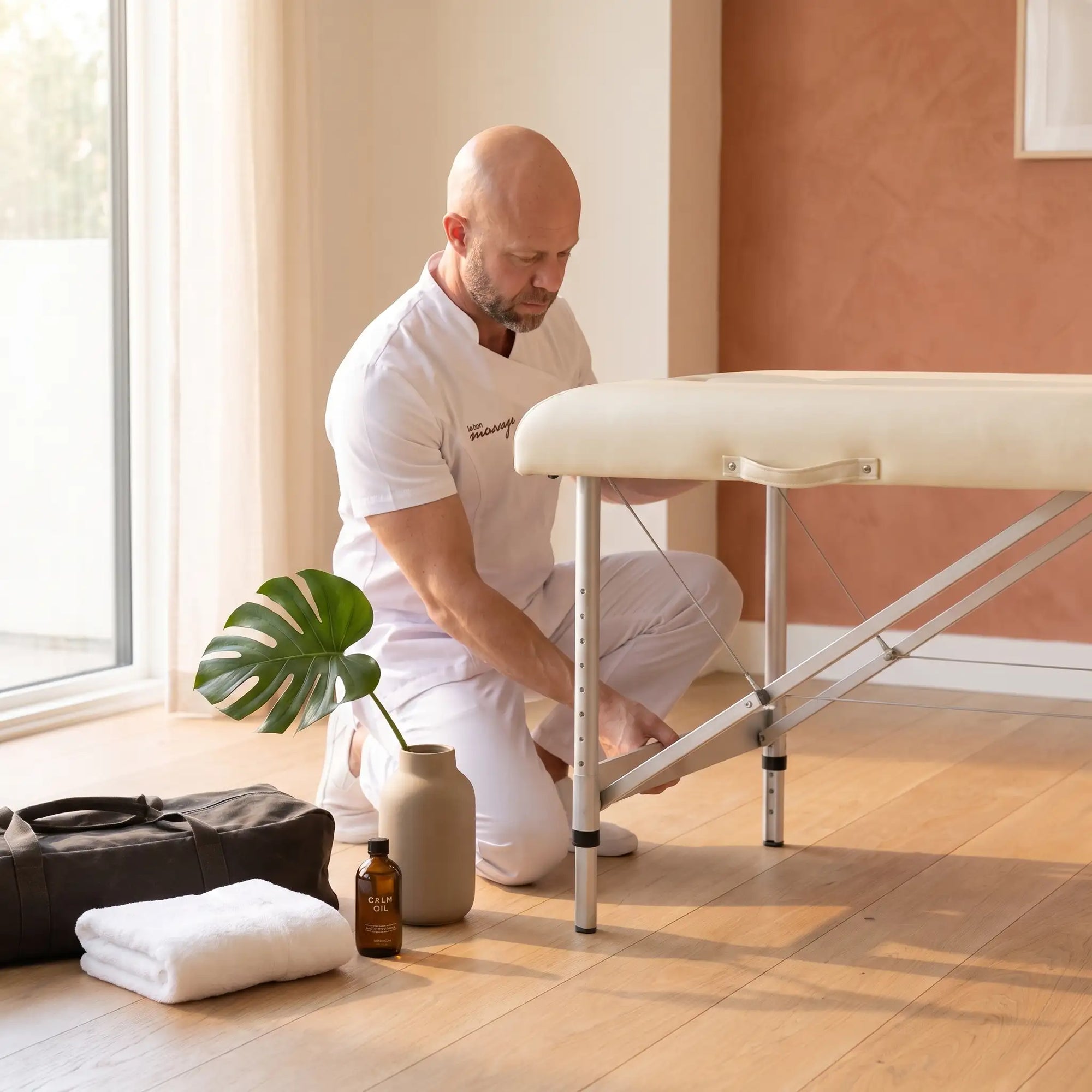 julien delrieu verifie le materiel avant expedition client lebonmassage